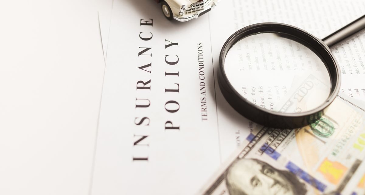 Car insurance policy document representing war-risk coverage in the UAE